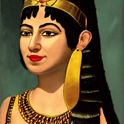 Prompt: cleopatra with the face of annita