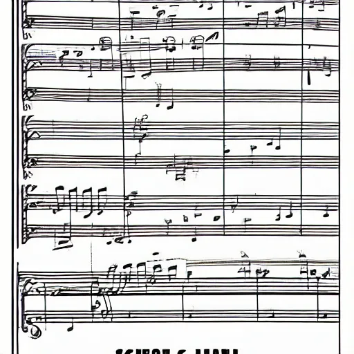 Prompt: sheet music for an unpublished jingle in c major.