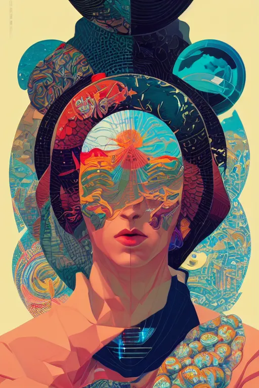 Prompt: portrait of godel's consistency of the axiom of choice, by tristan eaton, victo ngai, peter mohrbacher, artgerm,