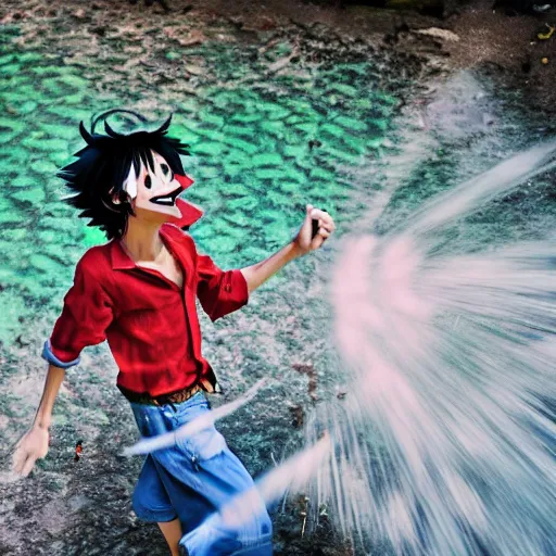 Prompt: monkey as luffy photography