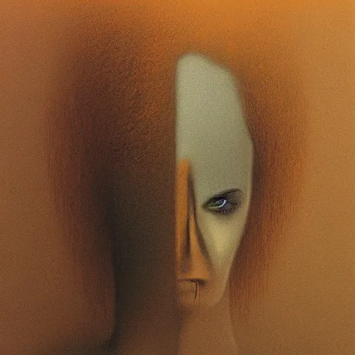 Image similar to Lisa in the style of Zdzislaw Beksinski