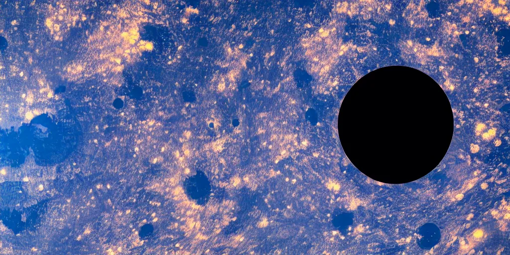 Image similar to a view of low earth orbit, the black void of outer space is visible, photograph, space, cinematic, 4 k, detailed, satellite imagery, beautiful view