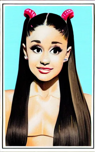 Image similar to painting of Ariana Grande in the style of Chamberlain, Johns