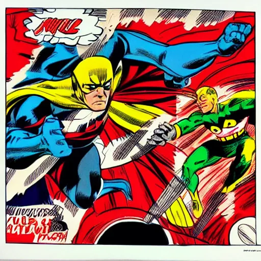 Prompt: superhero, clear focus, sharp focus, smooth, comic style, art by jack kirby