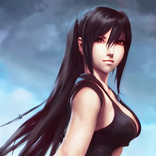 concept art of tifa lockhart by WLOP, rossdraws, Logan | Stable ...