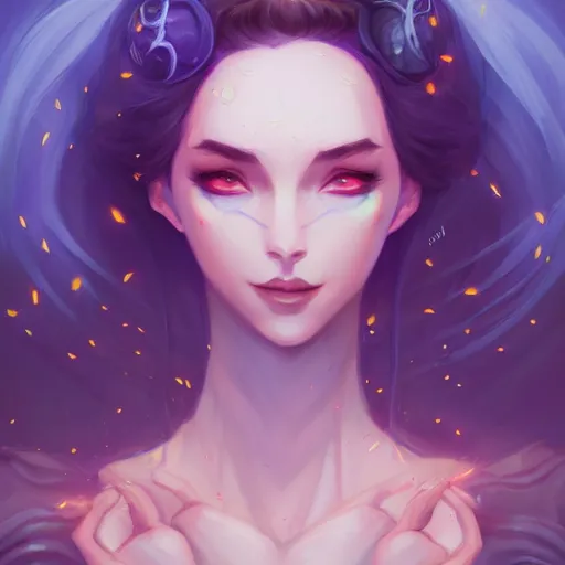 Image similar to a portrait of a beautiful wiccan, art by lois van baarle and loish and ross tran and rossdraws and sam yang and samdoesarts and artgerm, digital art, highly detailed, intricate, sharp focus, Trending on Artstation HQ, deviantart, unreal engine 5, 4K UHD image