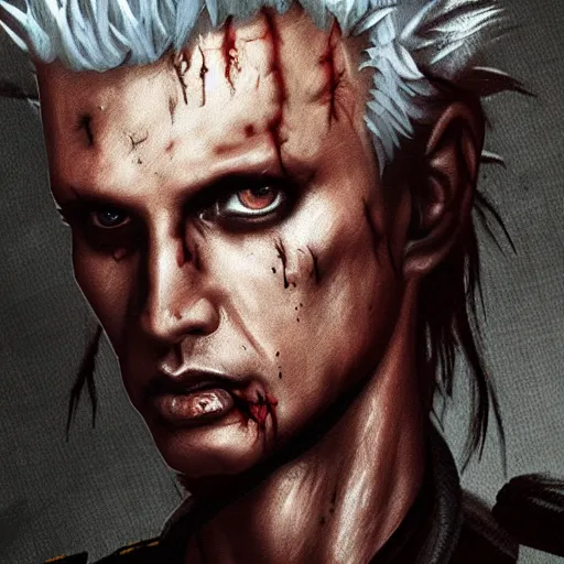 Image similar to eighties billy idol as a zombie, 7 days to die zombie, fine art, award winning, intricate, elegant, sharp focus, cinematic lighting, highly detailed, digital painting, 8 k concept art, art by guweiz and z. w. gu, masterpiece, trending on artstation, 8 k