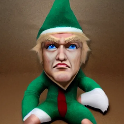 Image similar to a fantasy elf that looks like donald trump, fan art