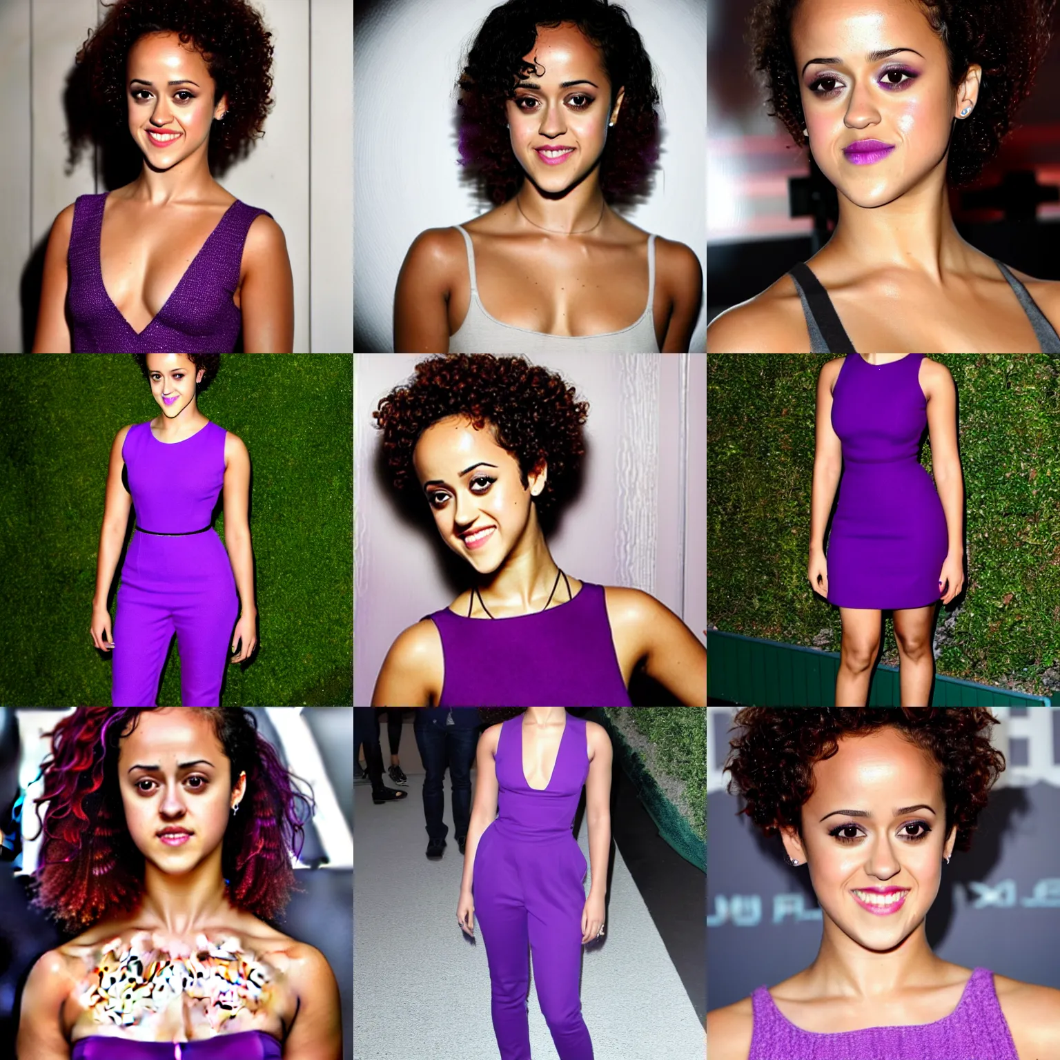 Prompt: purple skinned nathalie emmanuel