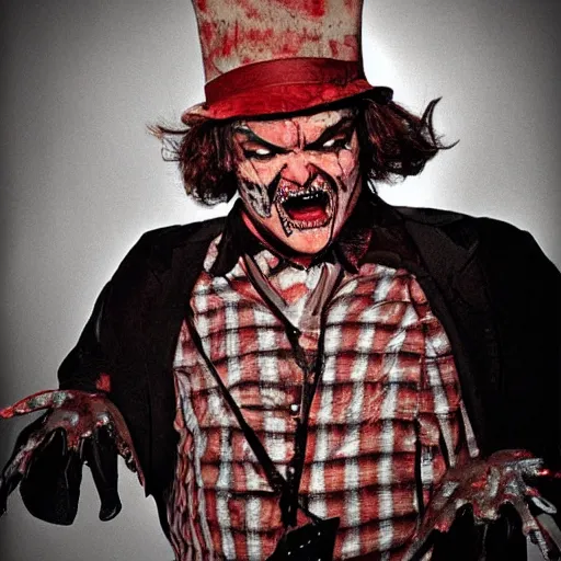 Image similar to jack black as freddy krueger, horror, vintage photo