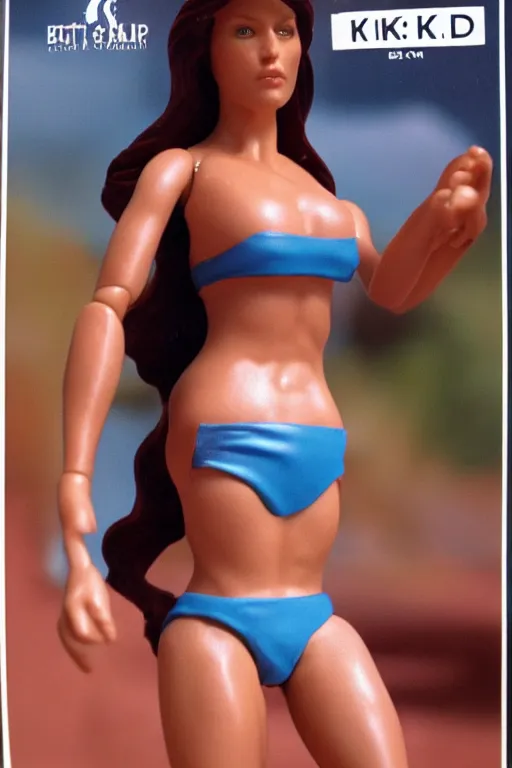 Image similar to 8 k high definition, 1 9 8 0, beautiful bikini, kenner style action figure, full body, highly detailed, science fiction, photorealistic