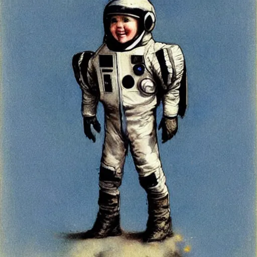 Prompt: (((((((boy in a retro space suit with a jet pack and wings))))))) . muted colors. by Jean-Baptiste Monge !!!!!!!!!!!!!!!!!!!!!!!!!!!!!!!!!!!!!!!!