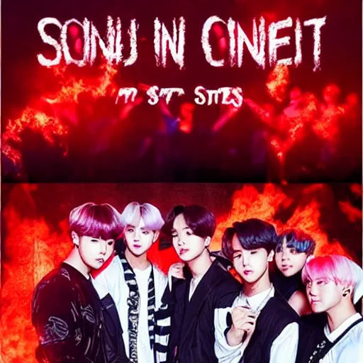 Prompt: bts concert in hell,