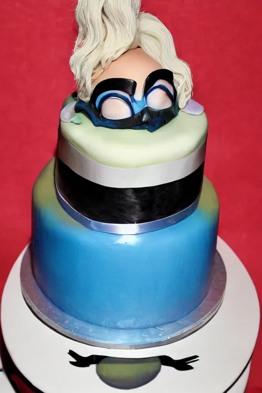 Prompt: lady gaga as a layered cake