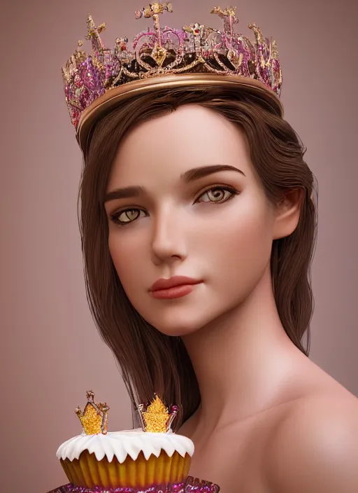 Prompt: closeup face profile portrait of a fairytale princess wearing a crown eating cakes, bikini, depth of field, zeiss lens, fashion photoshoot, by dan decarlo, breathtaking, 8 k resolution, extremely detailed, beautiful, establishing shot, artistic, hyperrealistic, octane render