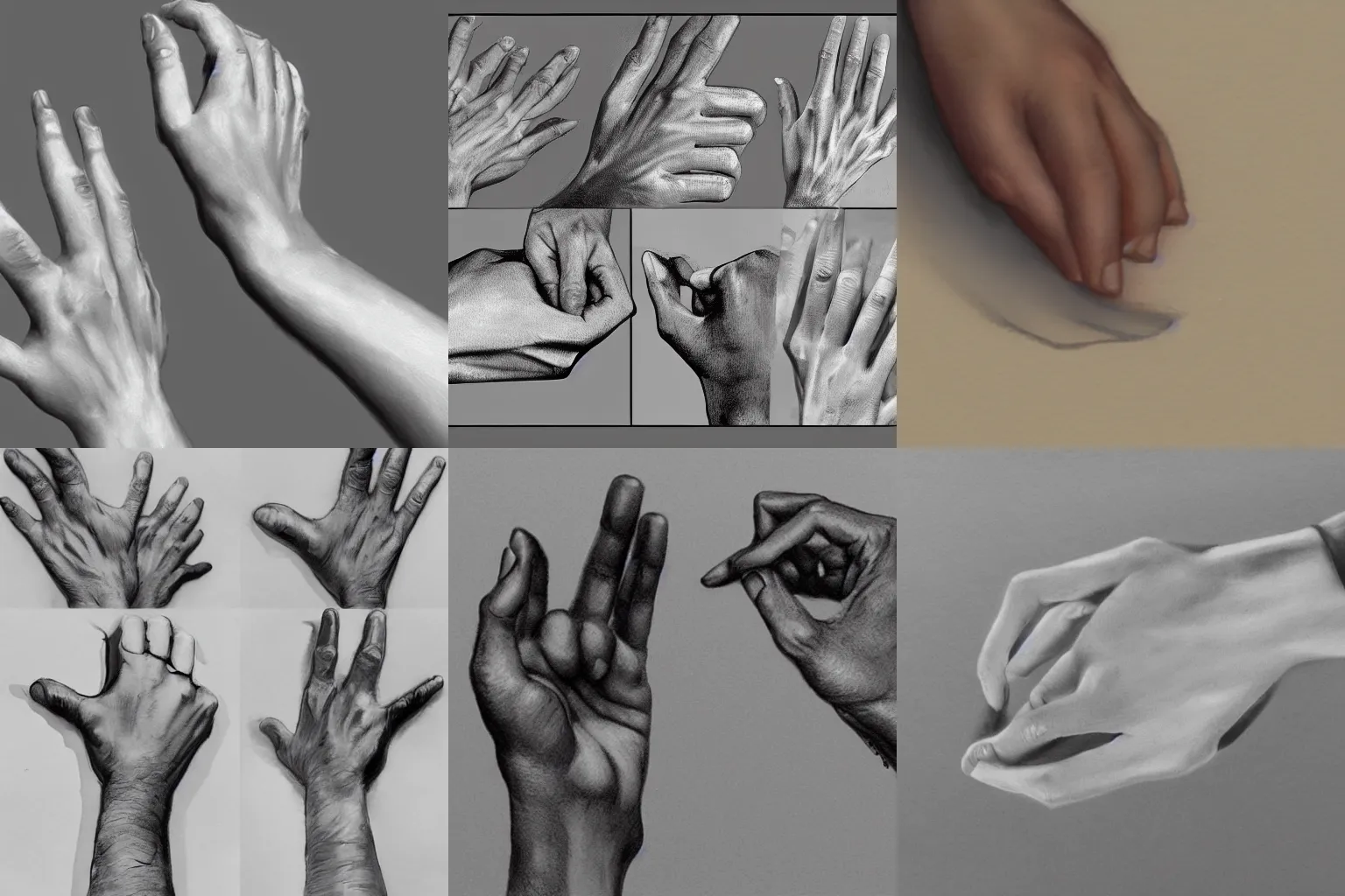 Prompt: hands. hyper-realistic. reference, tutorial, practice