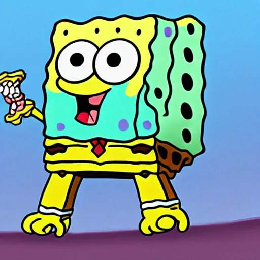 Image similar to spongebob drawn by Studio Trigger