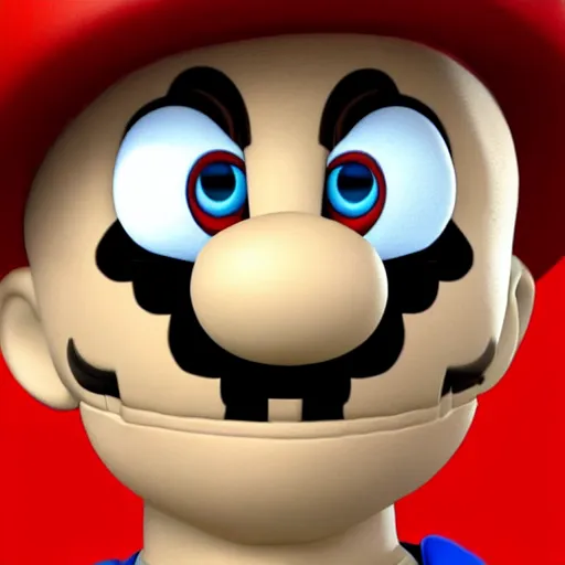 Image similar to A skeleton in the game Super Mario 64, hyperrealism