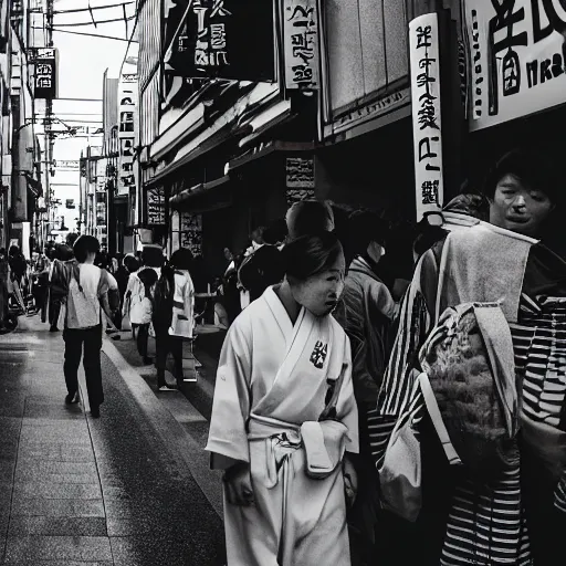 Prompt: japanese street, japanese urban street photography