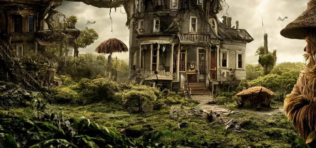 Image similar to a very high resolution image from a new movie. environment. photorealistic, photography, directed by tim burton