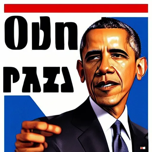 Prompt: Obama in the style of a polish movie poster