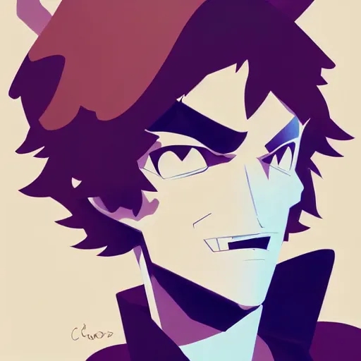 Image similar to face icon stylized minimalist cowboy bebop, loftis, cory behance hd by jesper ejsing, by rhads, makoto shinkai and lois van baarle, ilya kuvshinov, rossdraws global illumination