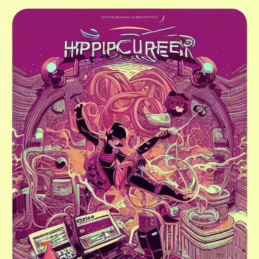 Prompt: hypercrush band art, by josan gonzales and dan mumford