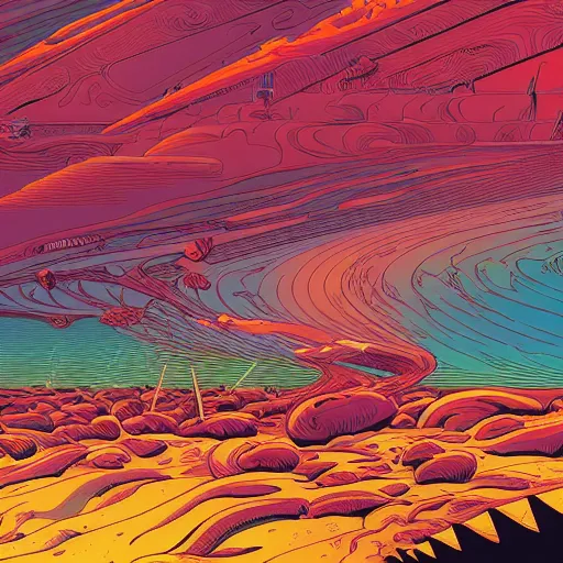 Image similar to ultrawide angle colour masterpiece dream a by kilian eng and jean giraud, incredible sense of depth and perspective and clarity, weird abstract avant garde epic, 8 k