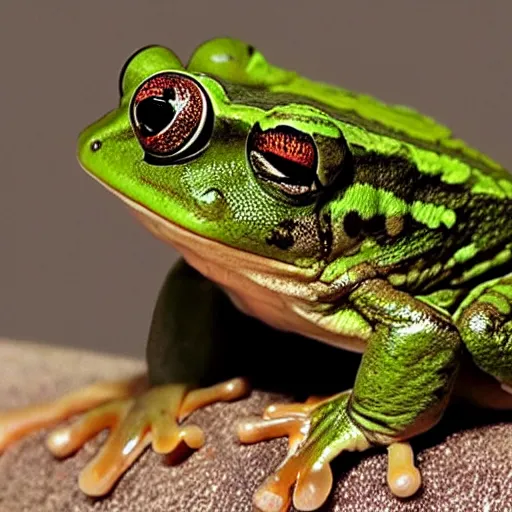 Image similar to mark zuckerberg riding a frog