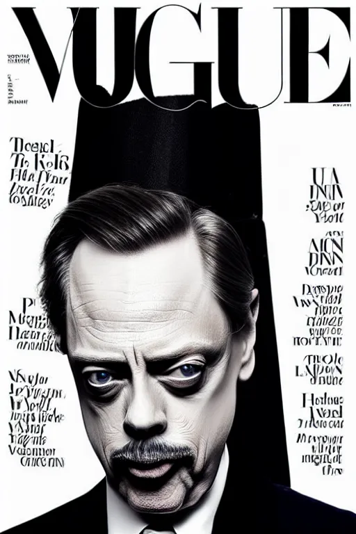 Prompt: extremely beautiful steve buscemi dressed as james bond, symmetrical, cinematic, elegant, luxury, real photography, 4 k, ultra hd, vogue journal cover