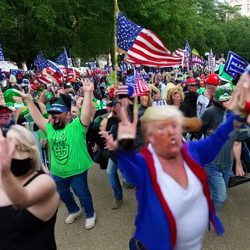 Image similar to trump supporters storming emerald city,