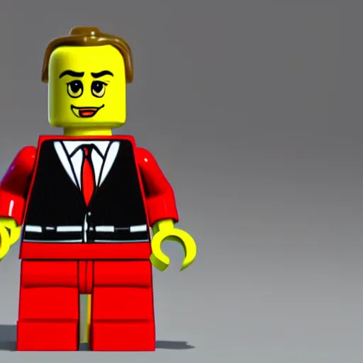 Image similar to a 3 d render of a saul goodman lego