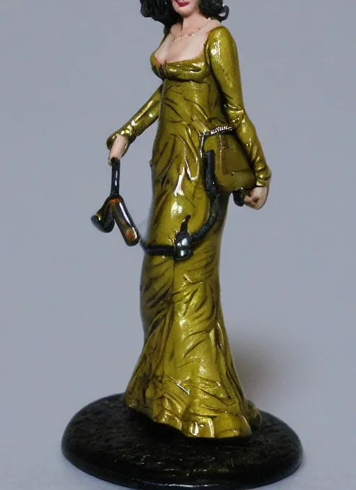 Prompt: Fine Image on the store website, eBay, Full body, 80mm resin detailed miniature of an attractive mature lady