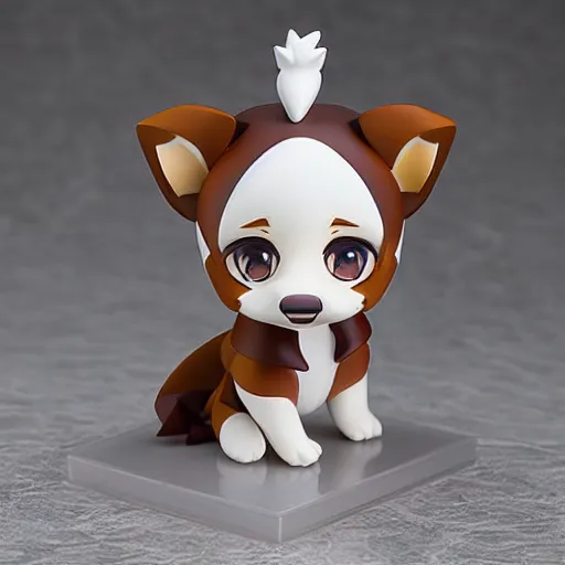 Image similar to fur dog, nendoroid, figurine, detailed product photo