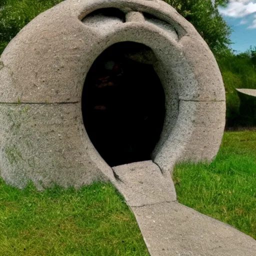 Image similar to a portal in the real world going to fantasy world