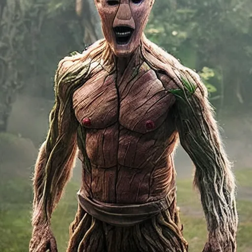 Image similar to woody harrelson as groot,