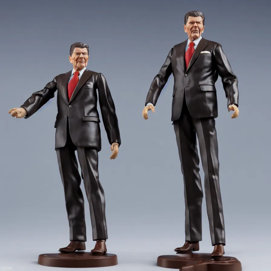 Image similar to ronald reagan hot toys action figure promo shots 4 k photography