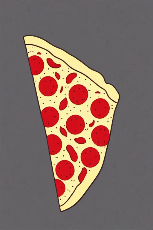 Image similar to minimalist boho style art of a pizza slice, illustration, vector art