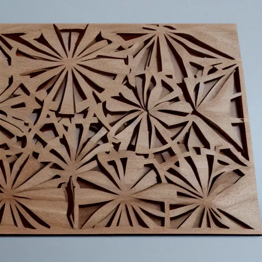 Image similar to layered lasercut wood