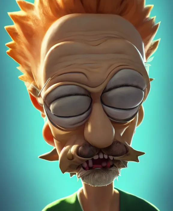 Prompt: heimerdinger in rick and morty, au naturel, hyperdetailed, digital art, trending in artstation, cinematic lighting, studio quality, smooth render, unreal engine 5 rendered, octane rendered, art style by klimt, nixeu, ian sprigger, wlop, krenz cushart