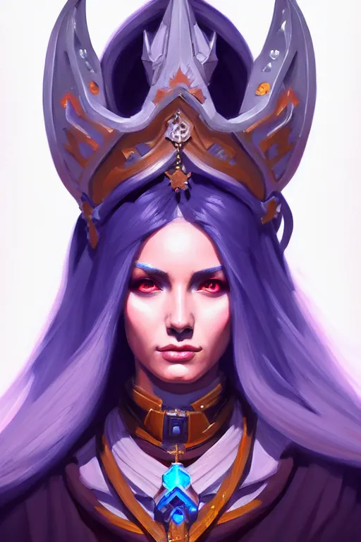 Prompt: potrait of a beatiful, pretty, kind female high priestess, in gouache detailed painting, arcane, overwatch, d & d, intricate, face symmetry, highly detailed, digital painting, artstation, concept art, smooth, sharp focus, illustration, 8 k