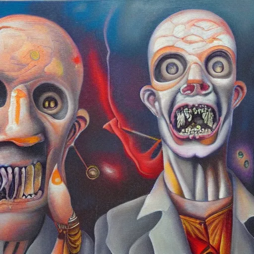 Image similar to psychotic mind on nirvana, surrealism, oil on canvas, masterpiece, award - winning