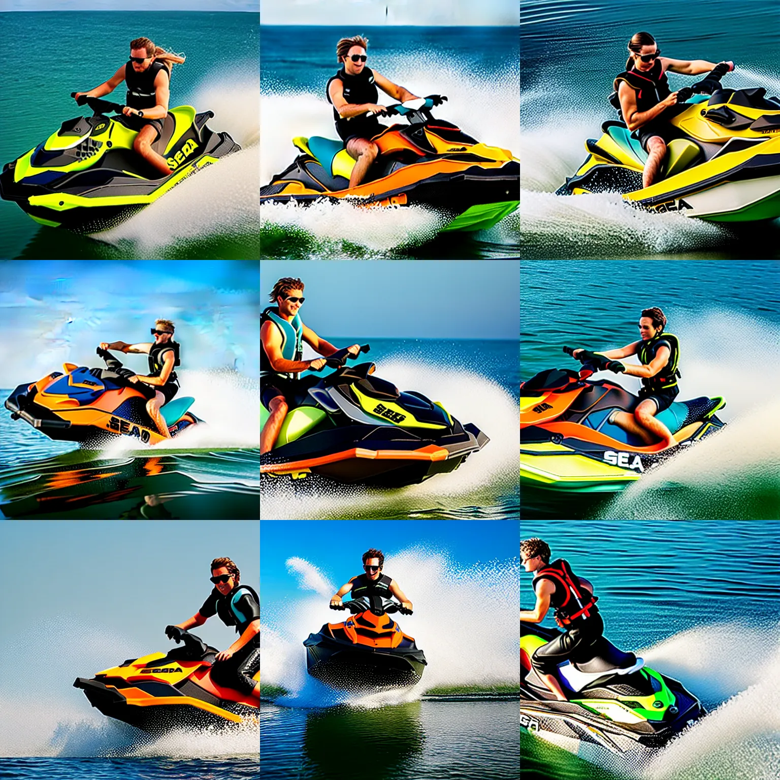 Prompt: sea - doo gtx, ninja on a sea - doo gtx