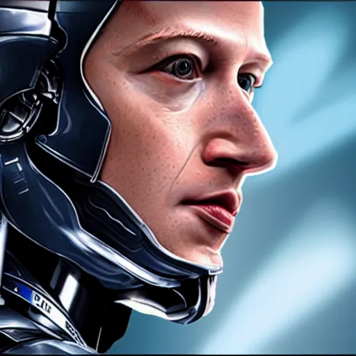 Prompt: Mark Zuckerberg as Robocop, 4k, high detail