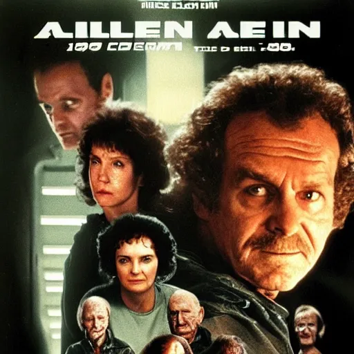 Prompt: the movie alien 1 9 7 9 but the aliens are all decrepit old men, directed by ridley scott
