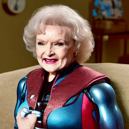 Image similar to cyborg betty white