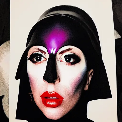 Image similar to portrait of Gaga-Vader hybrid