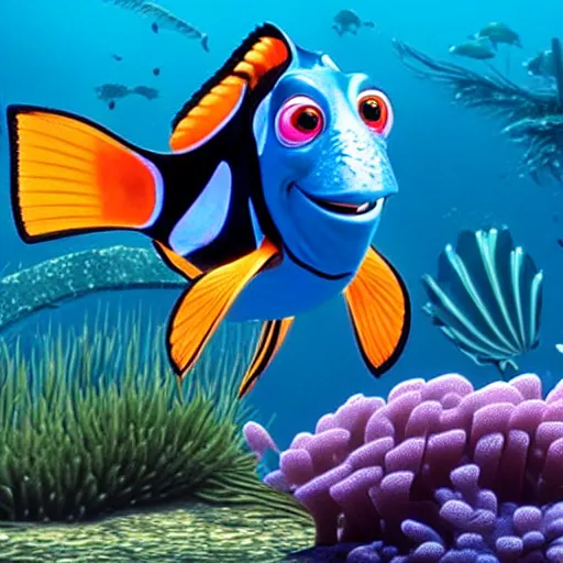 Prompt: live action finding nemo