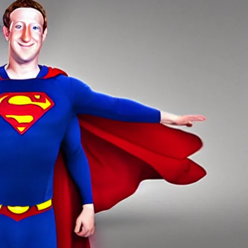 Image similar to mark zuckerberg as superman