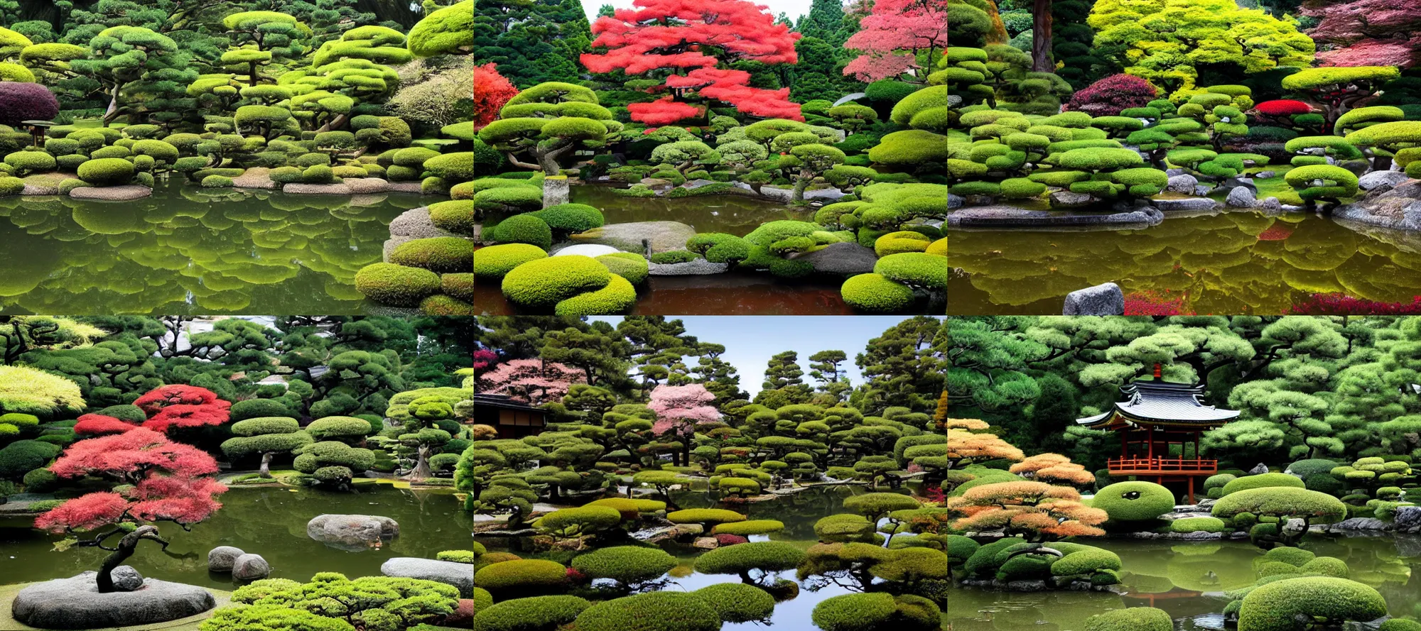 Prompt: photo of a traditional Japanese garden, national geographic